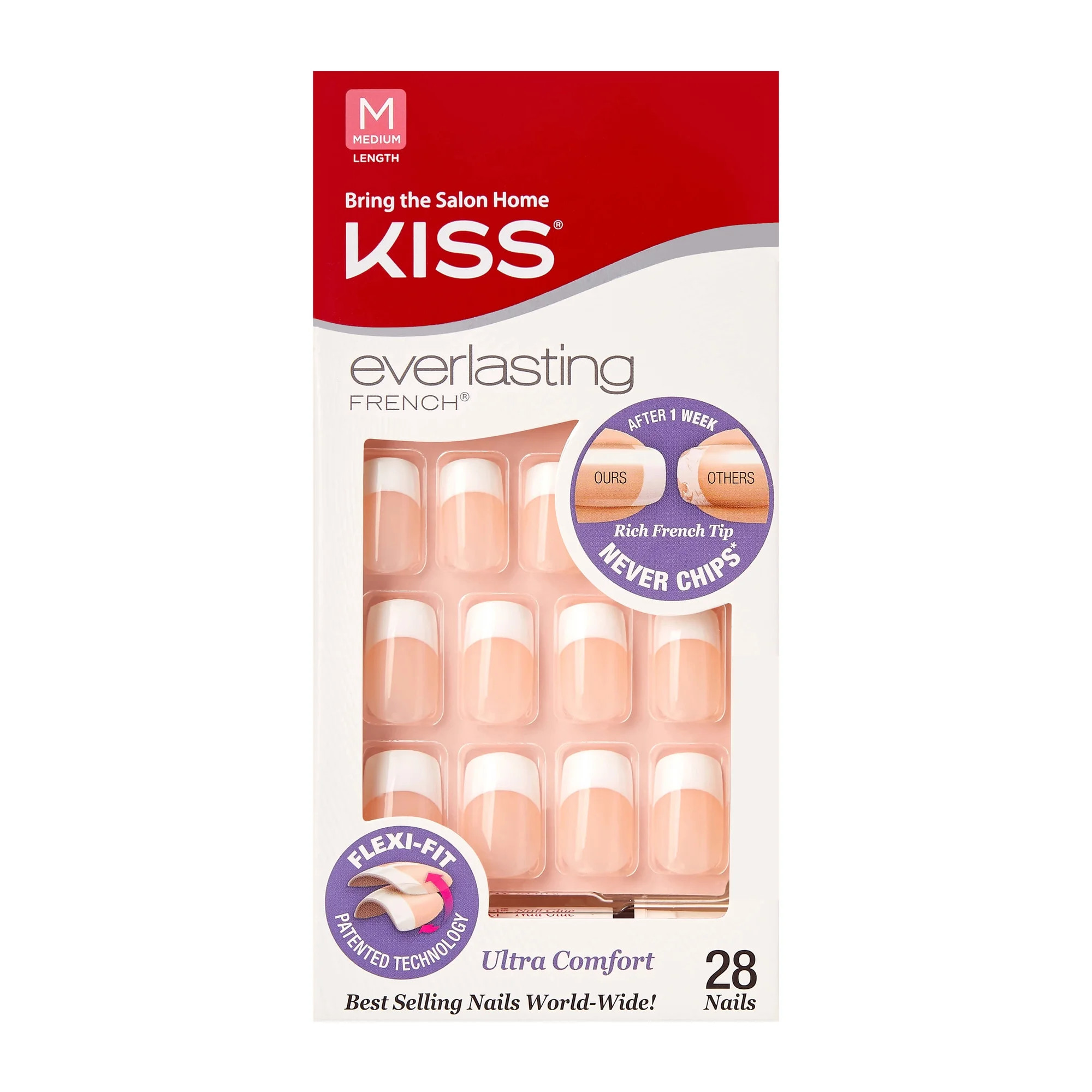 KISS Everlasting French Nail Kit - Infinite, Medium | Walmart (US)
