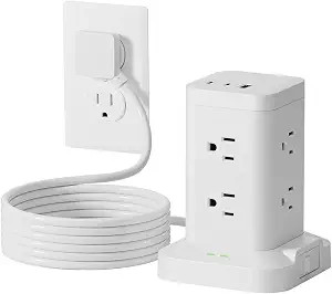 Power Strip Tower with Surge Protector 1800J, Fast Charging Tower PD20W USB-C Ports with 8 AC Out... | Amazon (US)