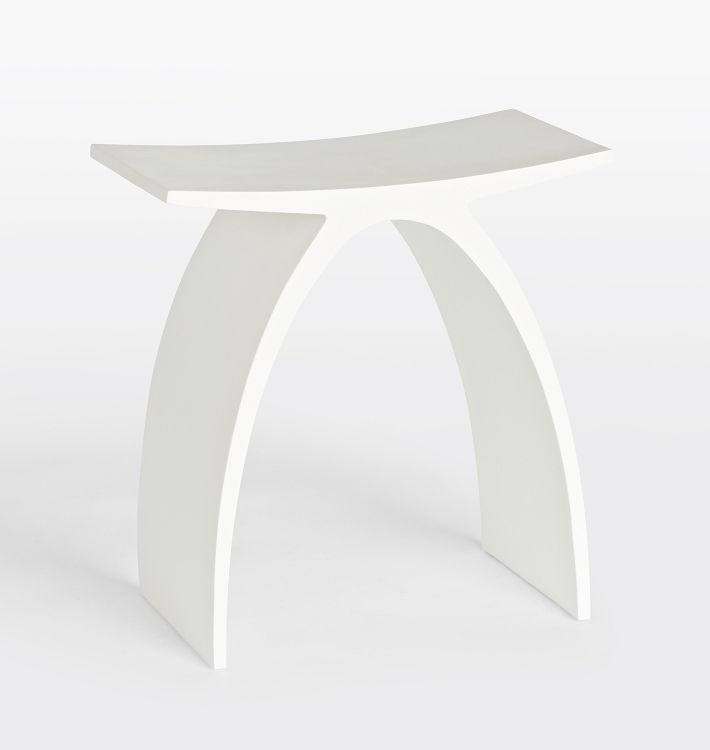 Ovale Solid Surface Stool | Rejuvenation