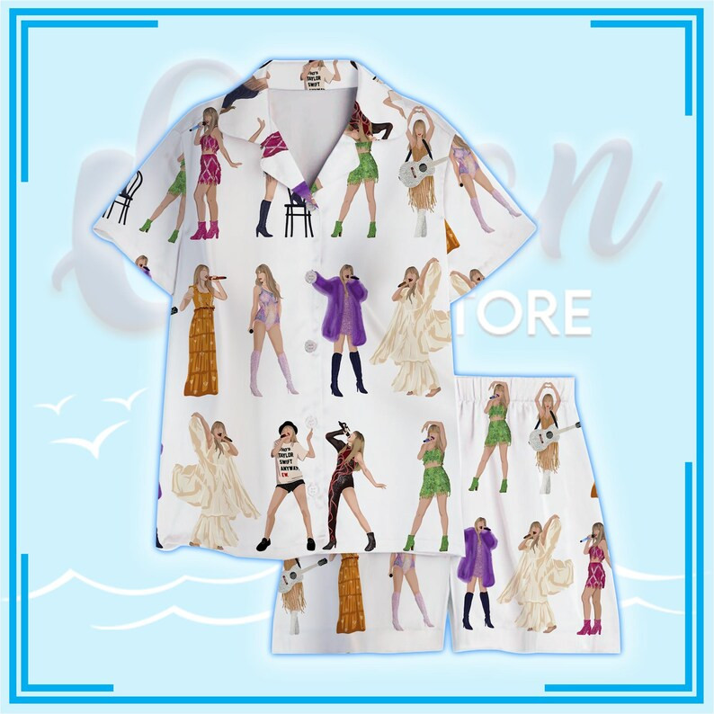 Cool Short Pijamas Set, Taylor the Eras Tour Short Pajamas Set, Swift Short Pajamas Set, Gift Sho... | Etsy (US)