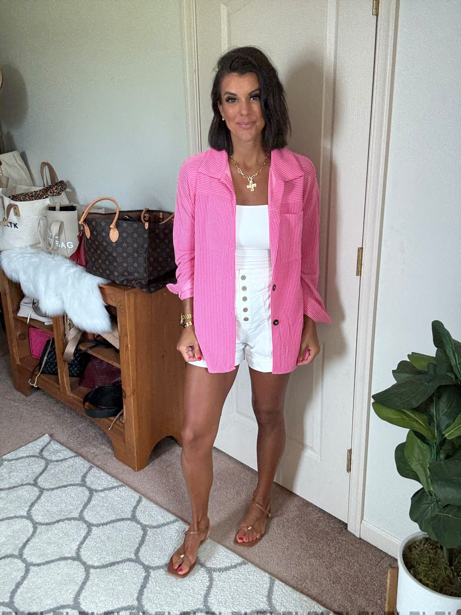 Size small in tank and pullover size 4 in shorts 

#LTKSeasonal