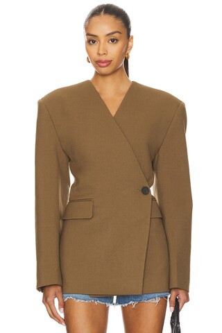 Naama Blazer in Olive Green | Revolve Clothing (Global)