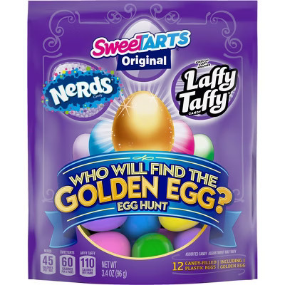SweeTARTS Easter Candy Egg Hunt Prefilled Golden Eggs - 3.4oz/12ct | Target