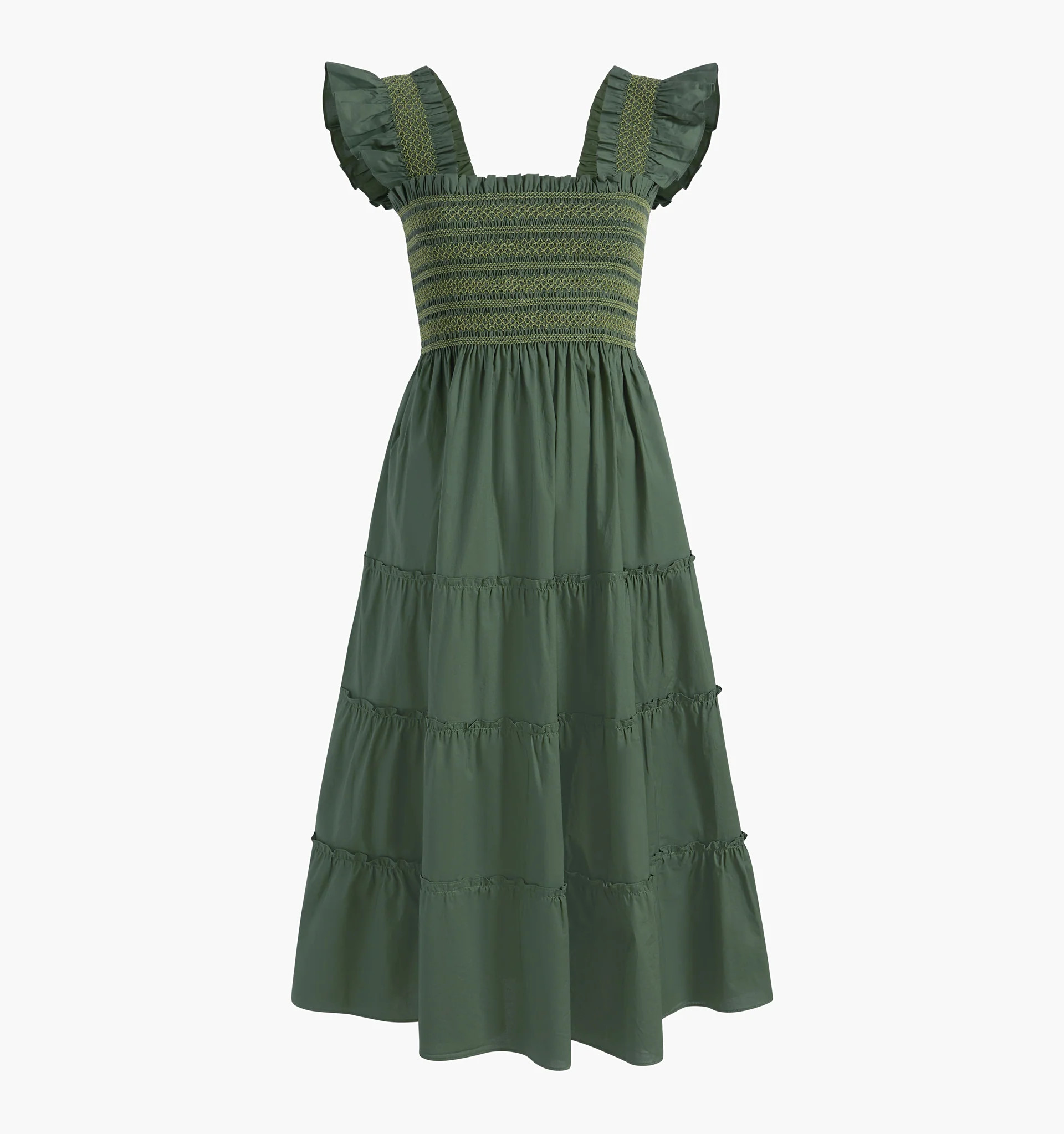 The Ellie Nap Dress - Leaf Green Cotton | Hill House Home US