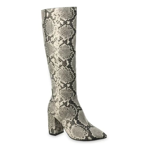 Time and Tru Knee High Heeled Boot (Women's) | Walmart (US)