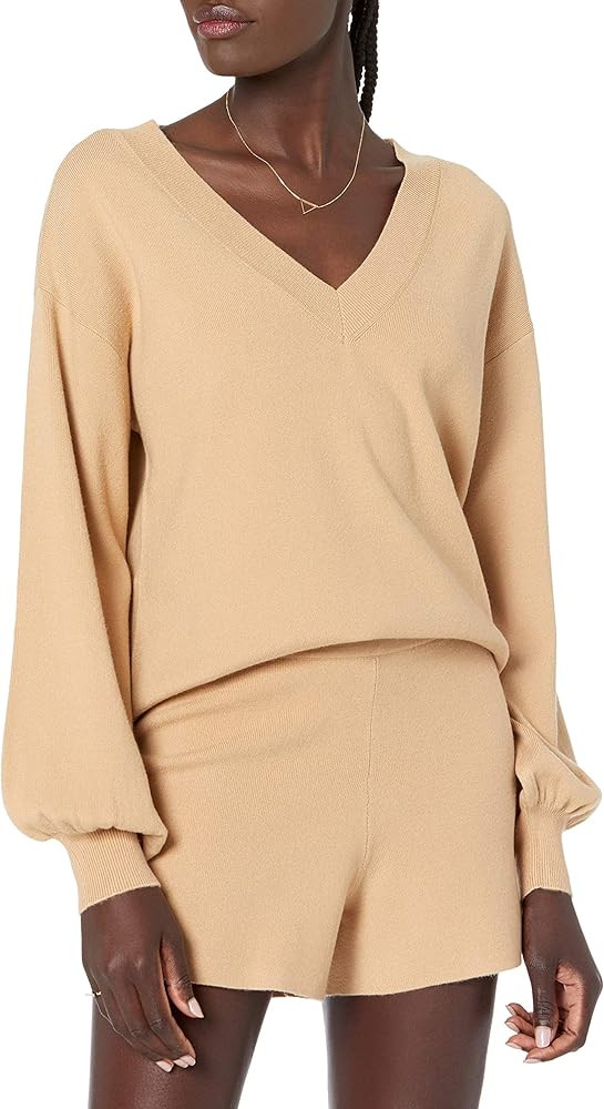 The Drop Women's Mia Bell-Sleeve Deep V-Neck Supersoft Sweater | Amazon (US)
