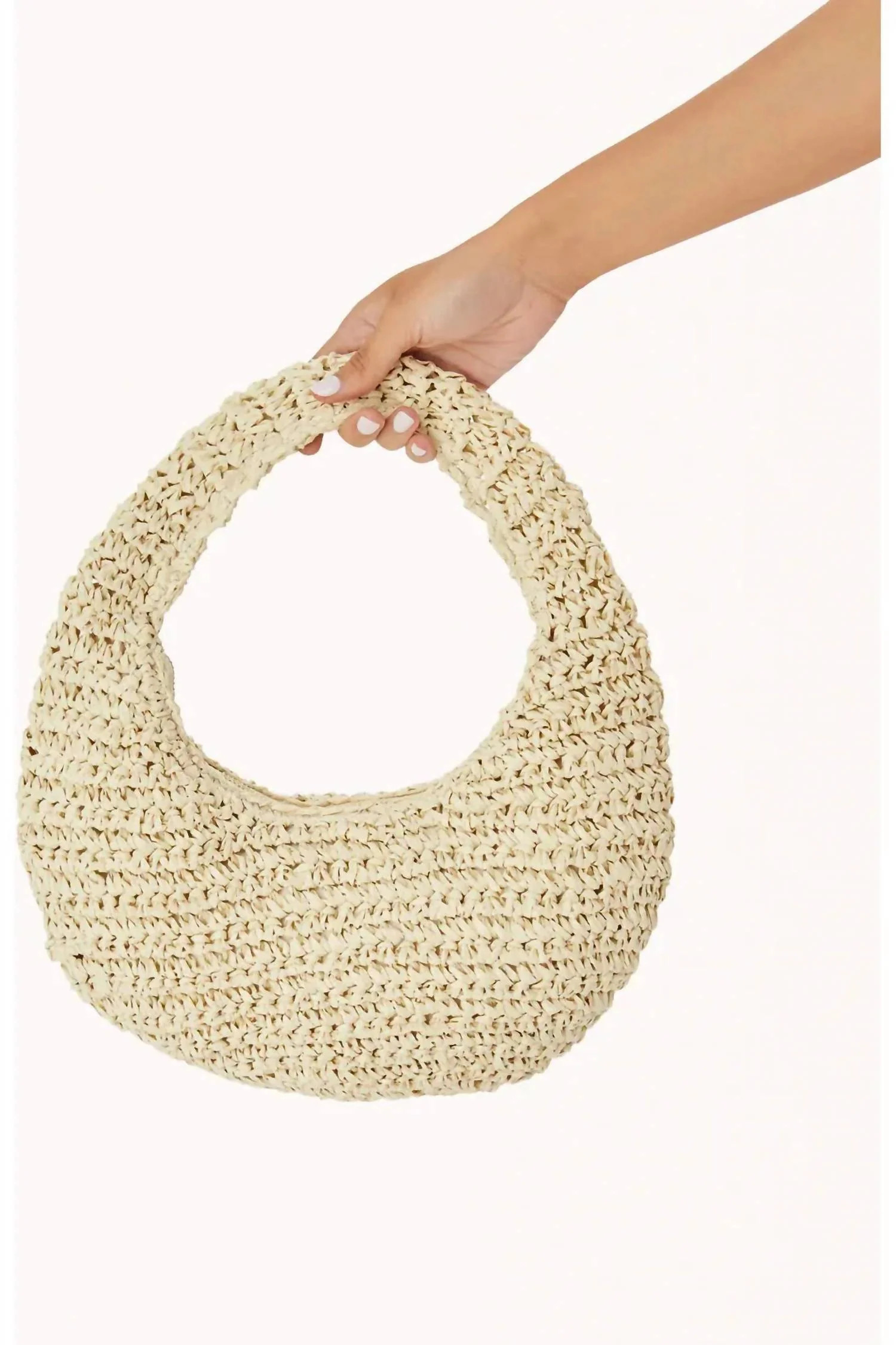 Women's Clementine Handle Handbag In Natural Raffia | Shop Simon