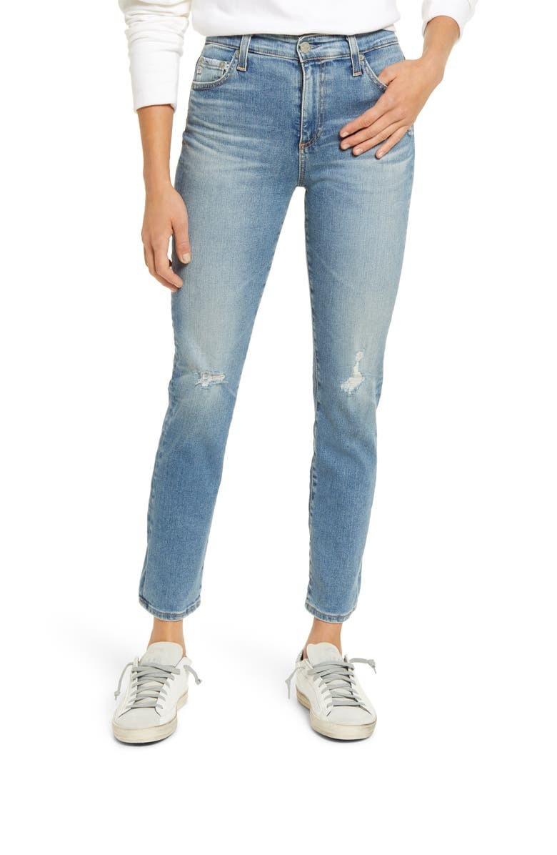 Mari High Waist Slim Crop Jeans | Nordstrom