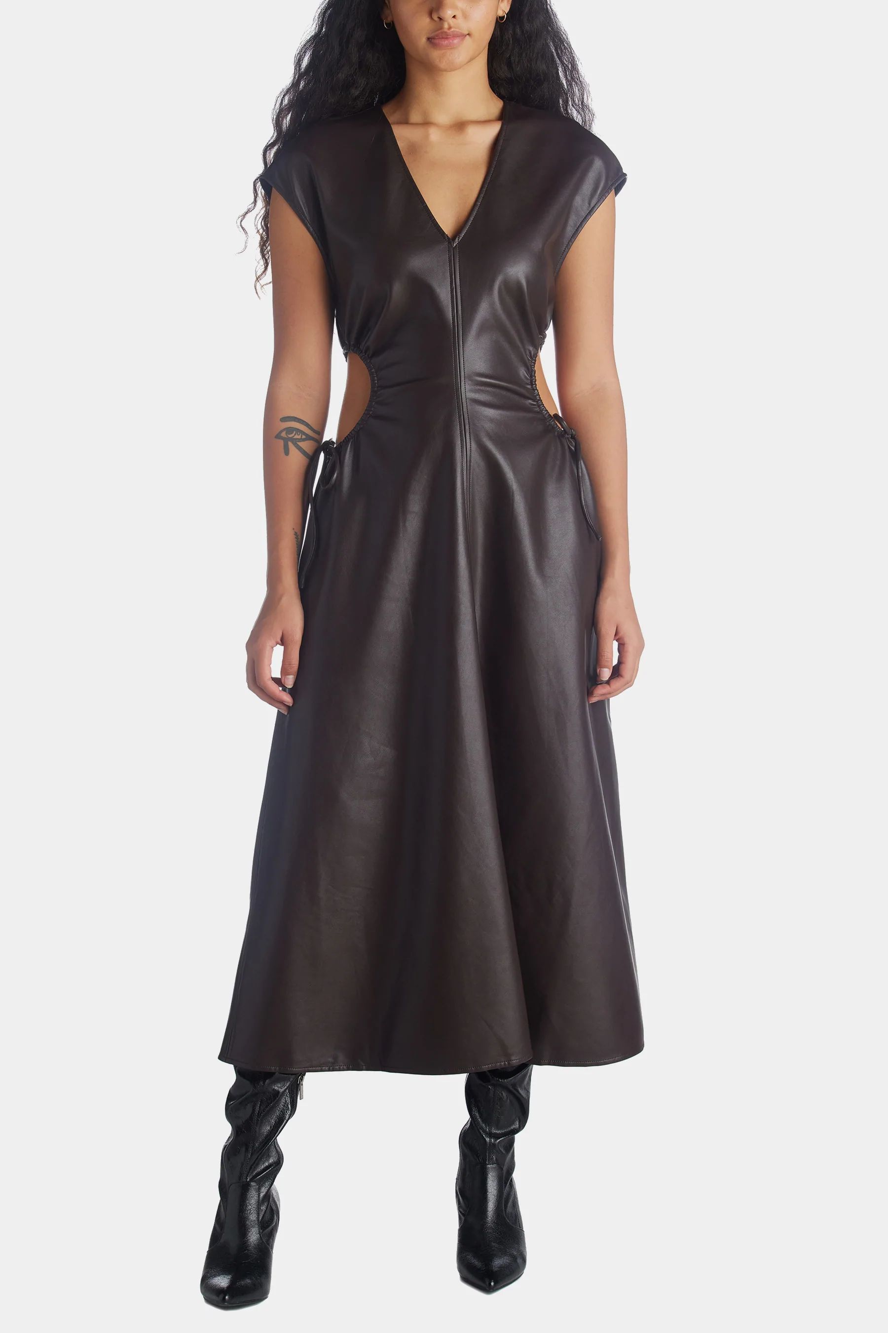 ASTR Women's Miranda Dress in Dark Brown Small Lord & Taylor | Lord & Taylor