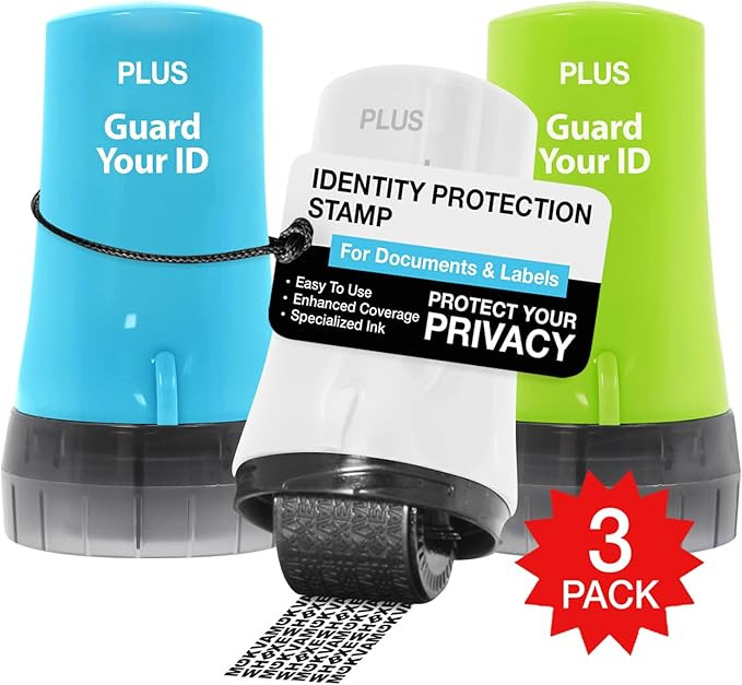 Guard Your ID Advanced 2.0 Roller 3-Pack for Identity Theft Protection, Confidential Security Sta... | Amazon (US)
