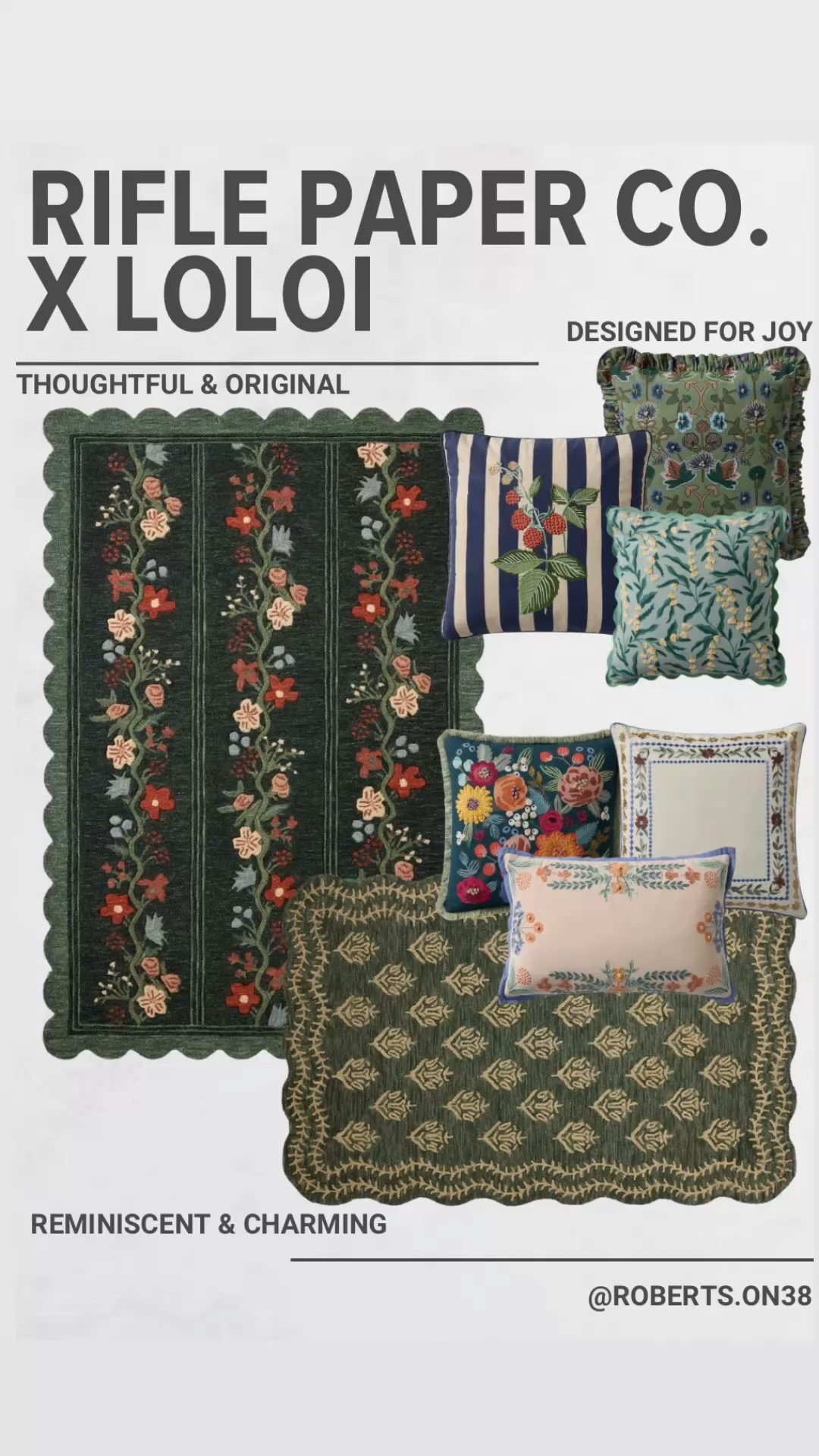 There’s something about this Rifle Paper Co. x Loloi collection that feels so nostalgic in the best way ✨

The floral patterns, scalloped edges, rich colors, and embroidered details make every piece feel timeless and full of character. It’s giving cozy cottage charm mixed with collected vintage finds… and I honestly can’t pick a favorite.

These are the kinds of home pieces that make a room feel warm, layered, and lived in 🌿

#LTKHome #LTKSeasonal #LTKSaleAlert