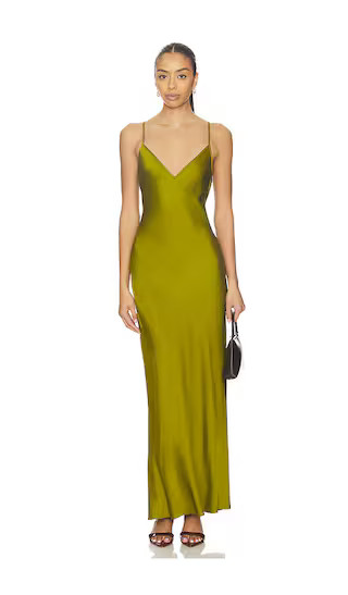Svann Midi Slip Dress in Peridot Green | Revolve Clothing (Global)