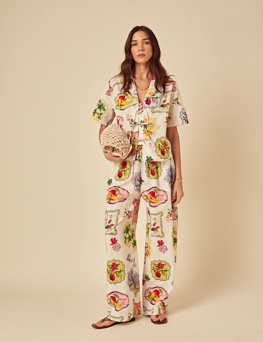 White Printed Trousers | Nobody's Child