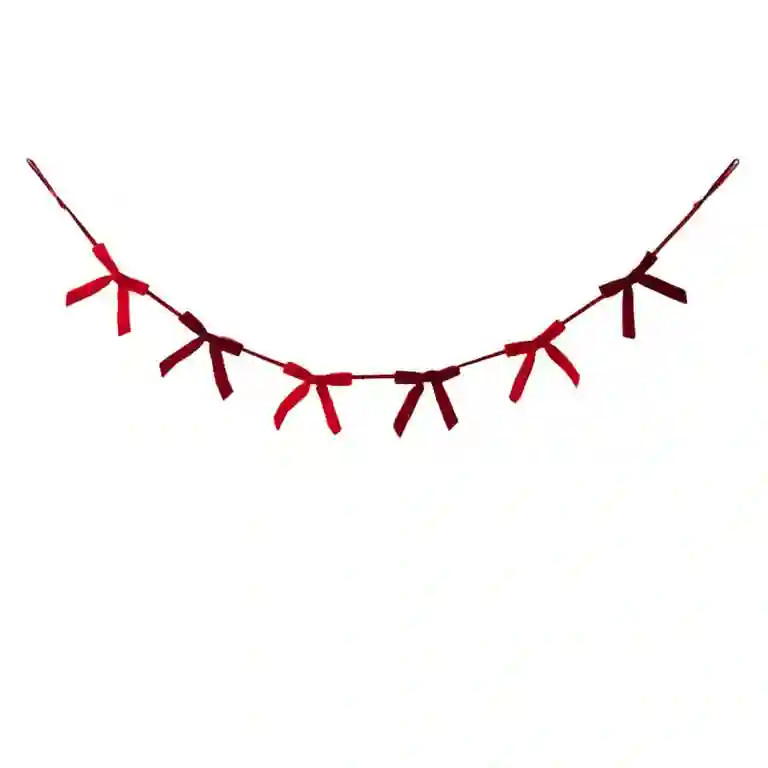 5.9 Ft Christmas Velvet Bow Garland Banner Decoration For Xmas Tree Fireplace | Walmart (US)