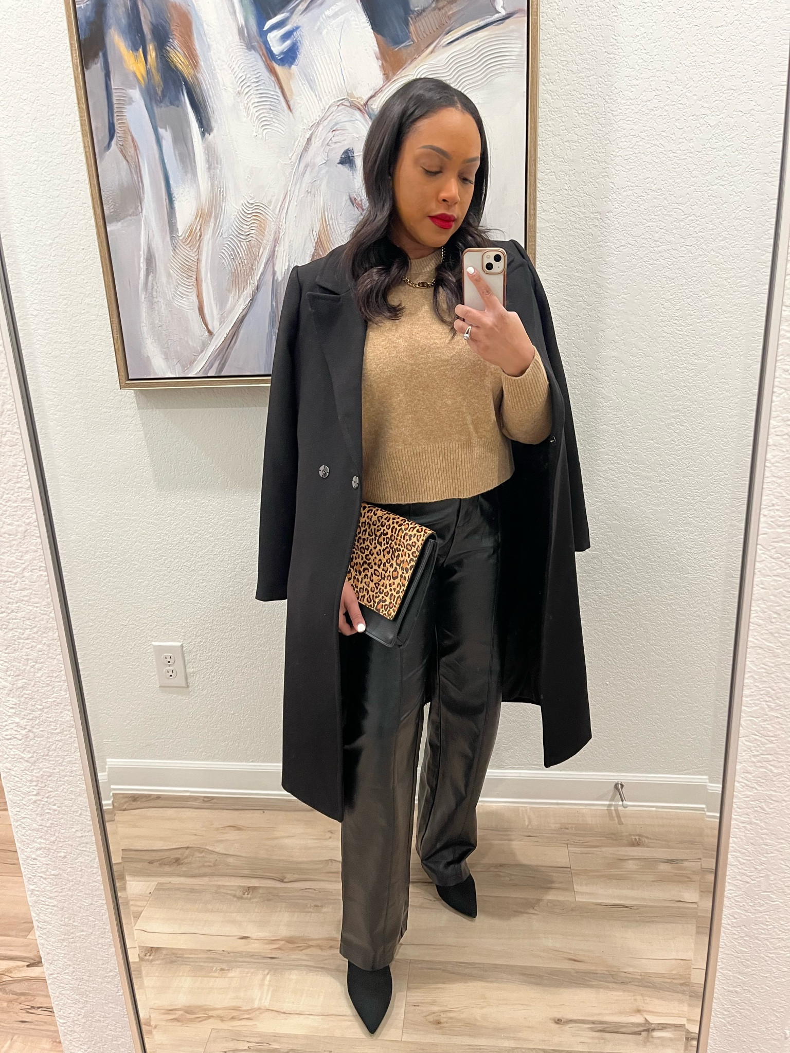 Winter workwear inspiration🖤

Camel and black will forever be my favorite color combo. It’s so chic and timeless. This sweater is thick and warm. I’m so glad I found this babe on sale at Target. It’s so good, I bought it in black too! 

Faux leather pants are great for work and weekend. Loving the feel of these Pink Lily pants.

I’m wearing a size XS in the sweater and a medium in the pants. For reference I’m 5’1. 


#LTKFindsUnder100 #LTKWorkwear #LTKStyleTip