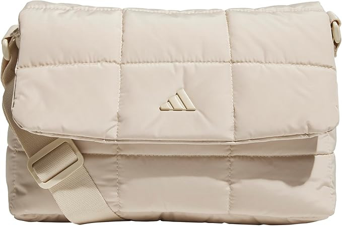 adidas Unisex Quilted Crossbody Bag – Soft Cushioned Puffer Purse, Foldover | Amazon (US)