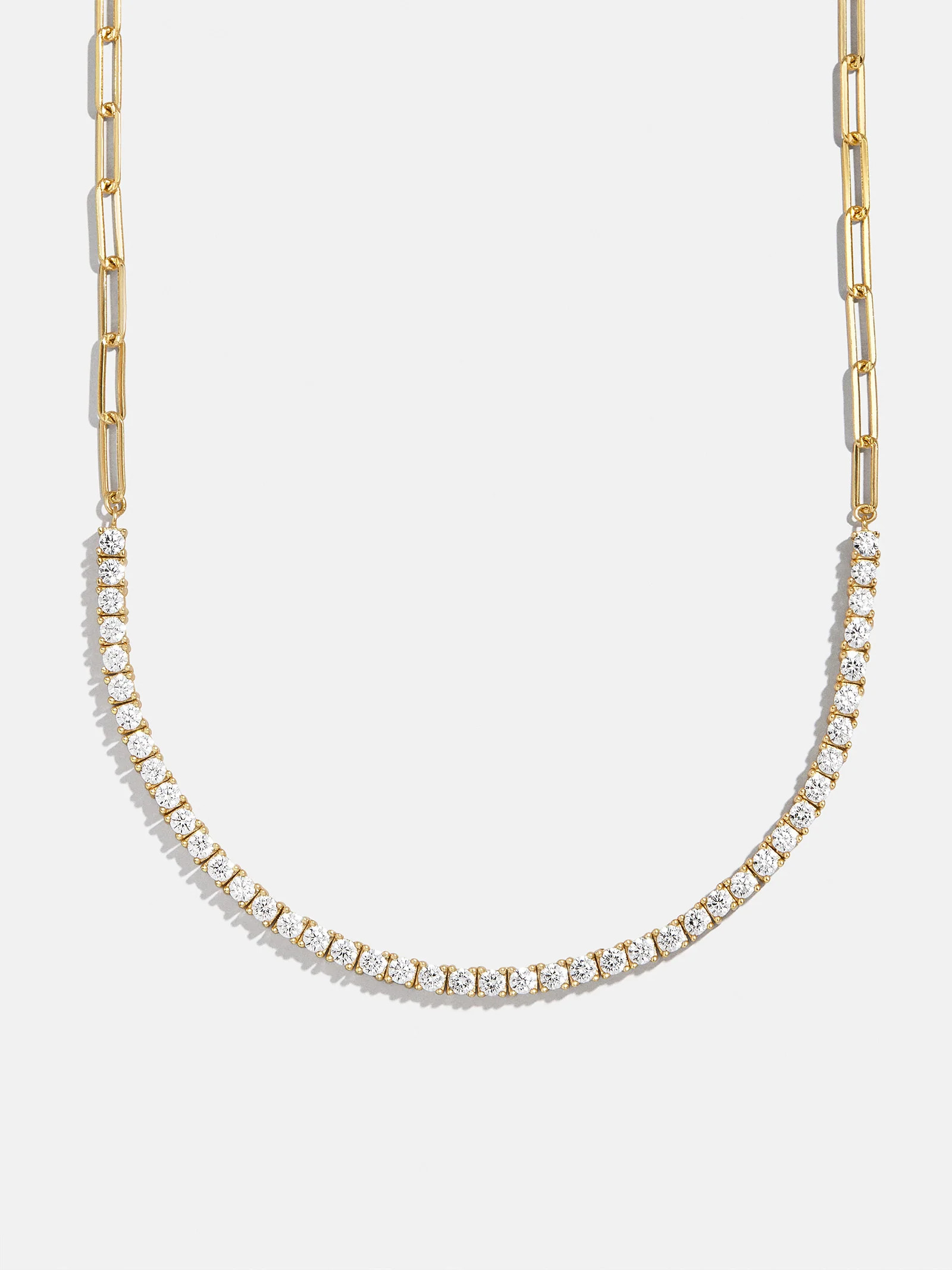 Harper 18K Gold Tennis Necklace - Gold/Pavé | BaubleBar