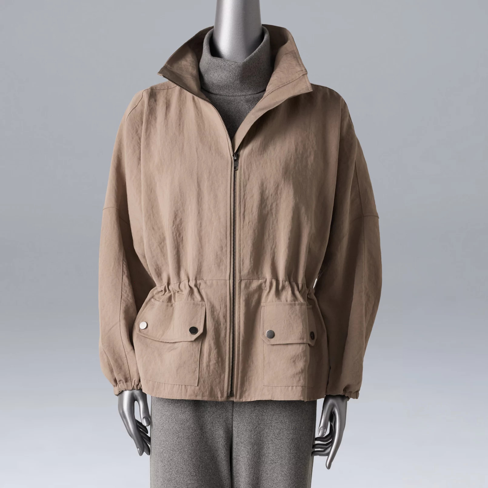 Women's Simply Vera Vera Wang Cinched Waist Utility Jacket | Kohl's