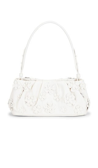 SIMKHAI Harlow Leather Flower Shoulder Bag in Ivory. | Revolve Clothing (Global)
