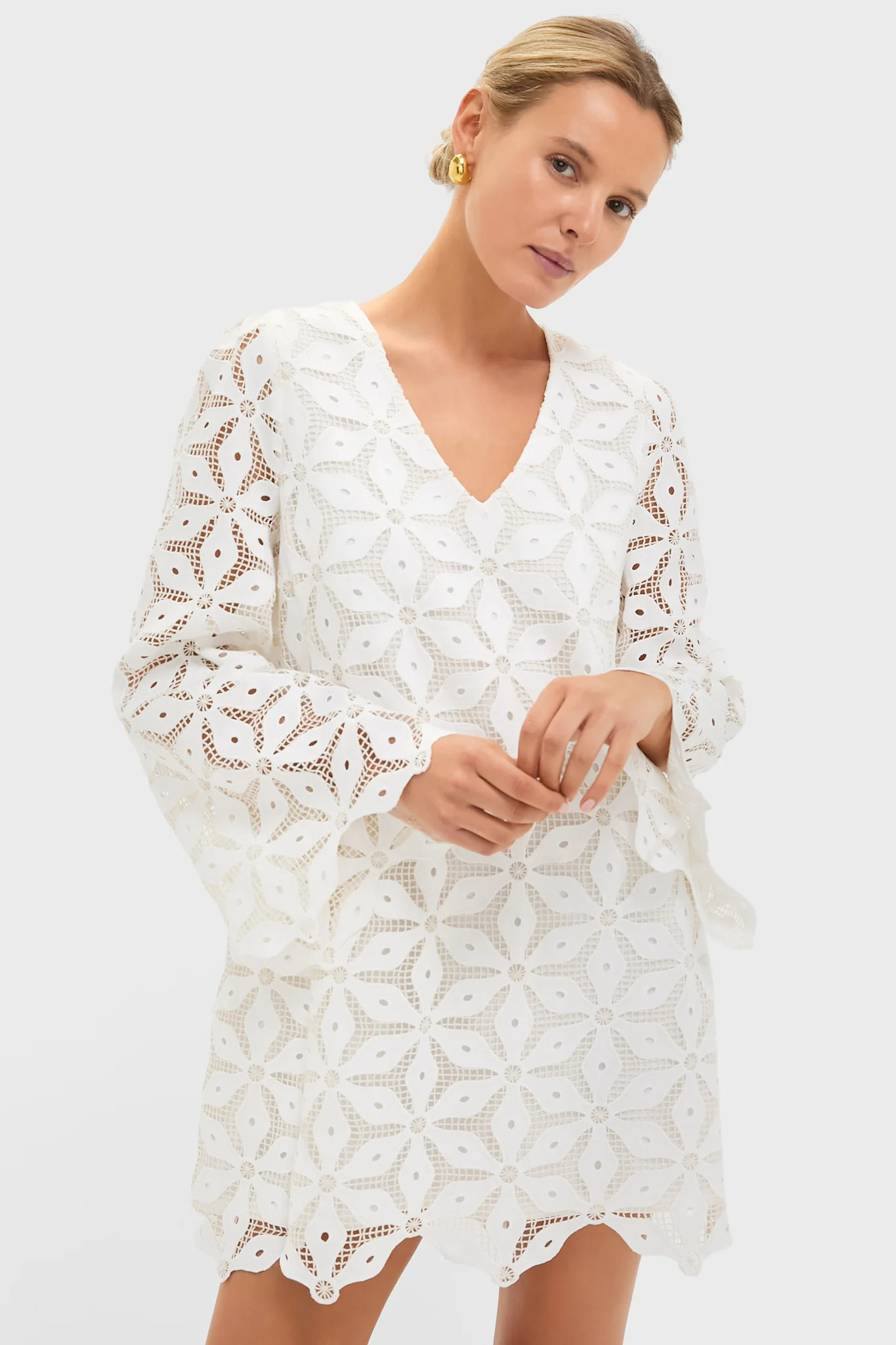 White Floral Lace Camilla Dress | Tuckernuck (US)