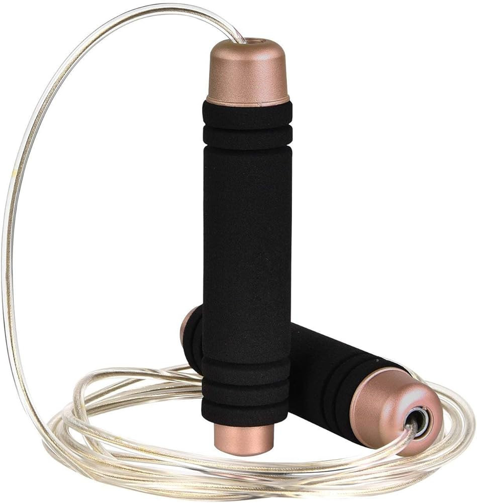 weighted jump rope for handle,Tangle-Free PU Wire rope with bearing comfortable foam handle,skipp... | Amazon (US)