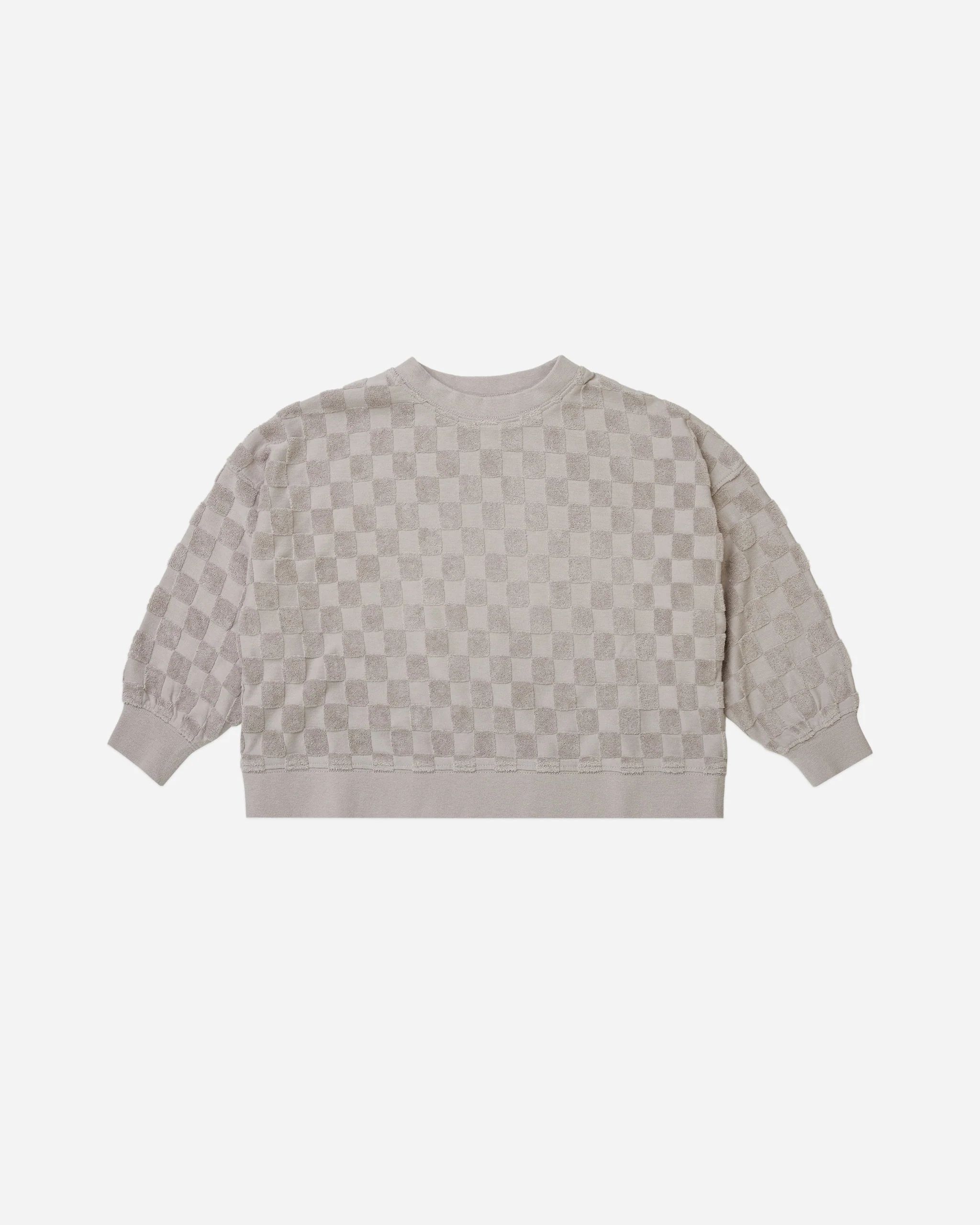 boxy pullover || cloud check | Rylee + Cru