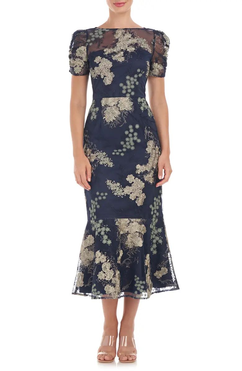 Hope Floral Embroidered Flounce Hem Dress | Nordstrom