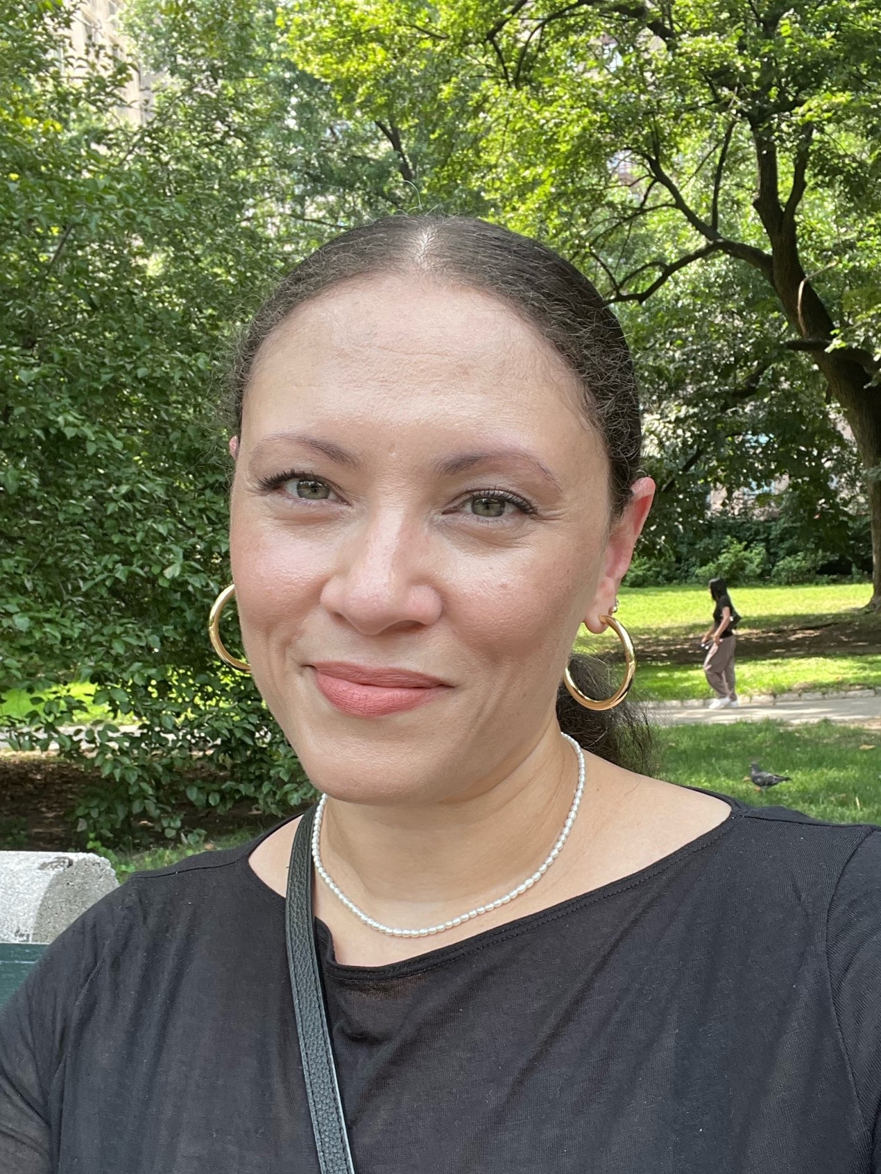 Medium gold hoops and a tiny pearl necklace.
Soft makeup

Ana Luisa
Mejuri

#LTKBeauty #LTKTravel #LTKOver40
