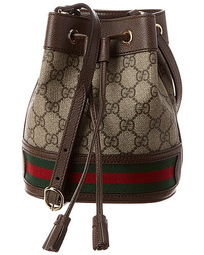 Ophidia Mini GG Supreme Canvas & Leather Bucket Bag | Gilt & Gilt City