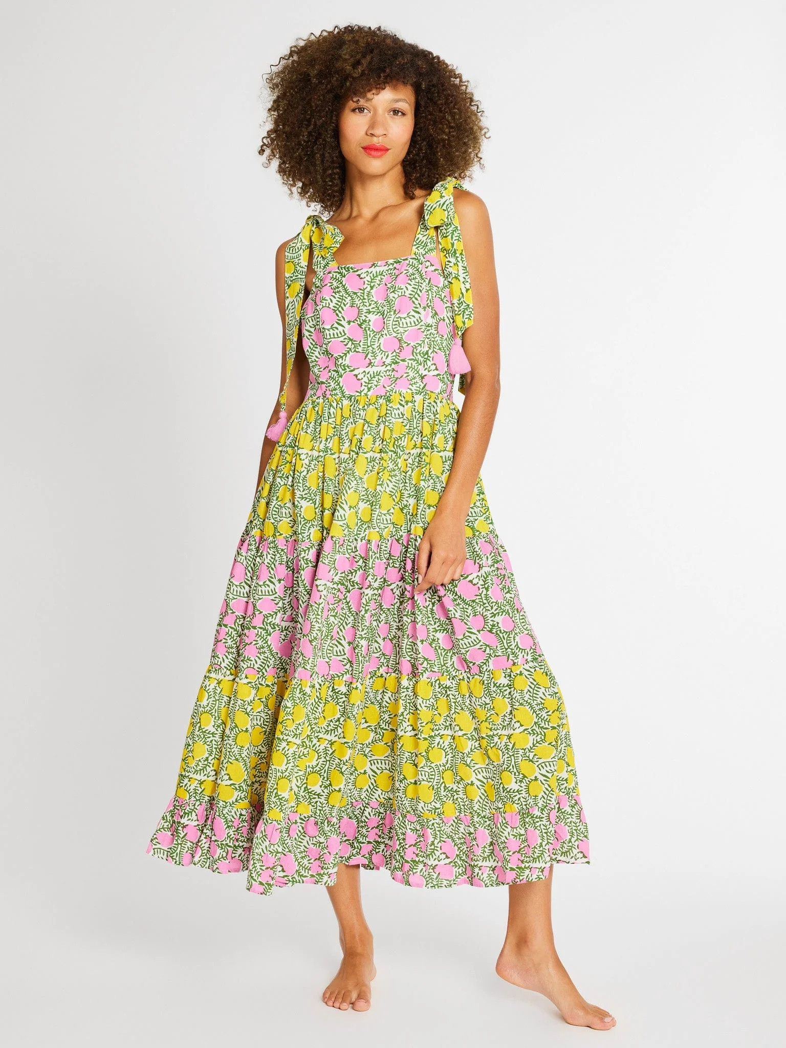 Daphne Dress in Patchwork Lemonade | Mille