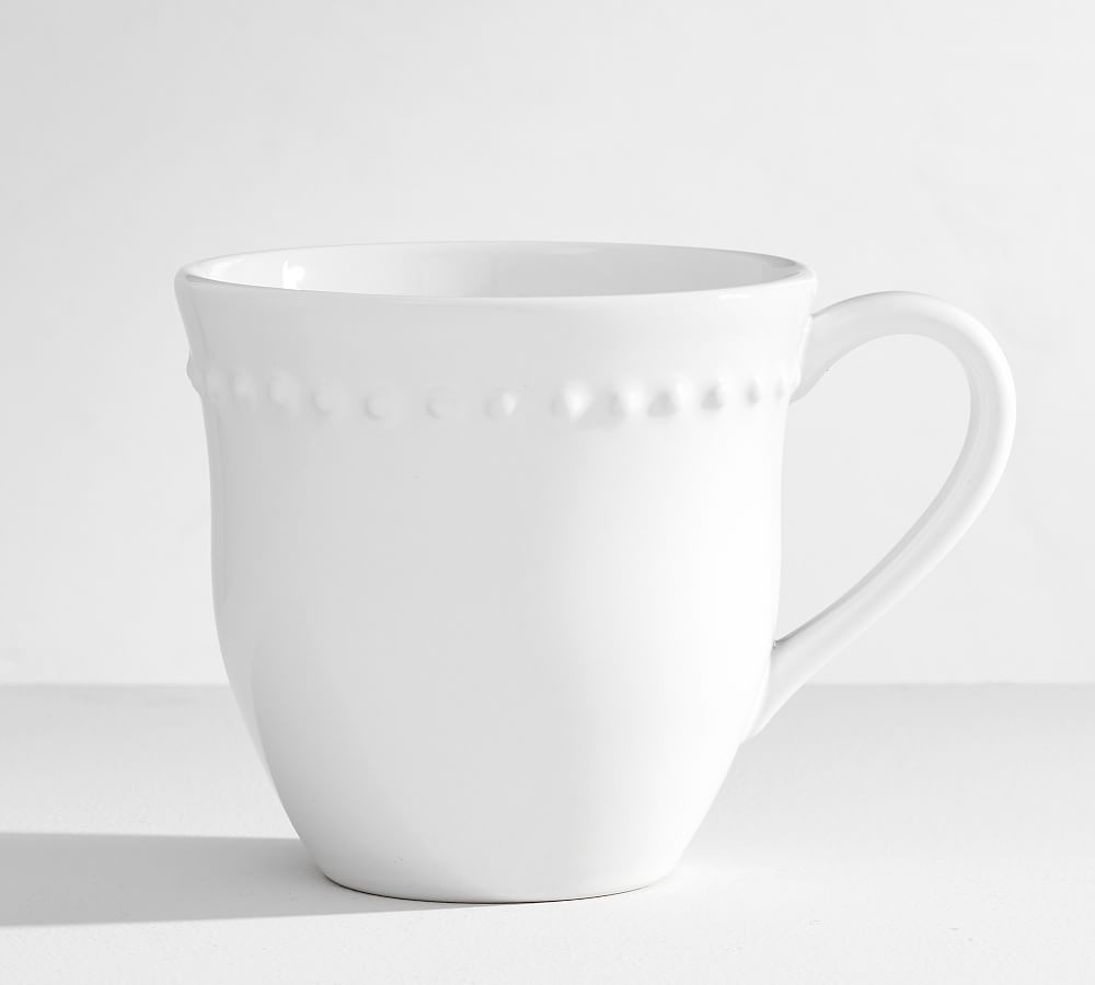 Emma Beaded Stoneware Mugs | Pottery Barn (US)
