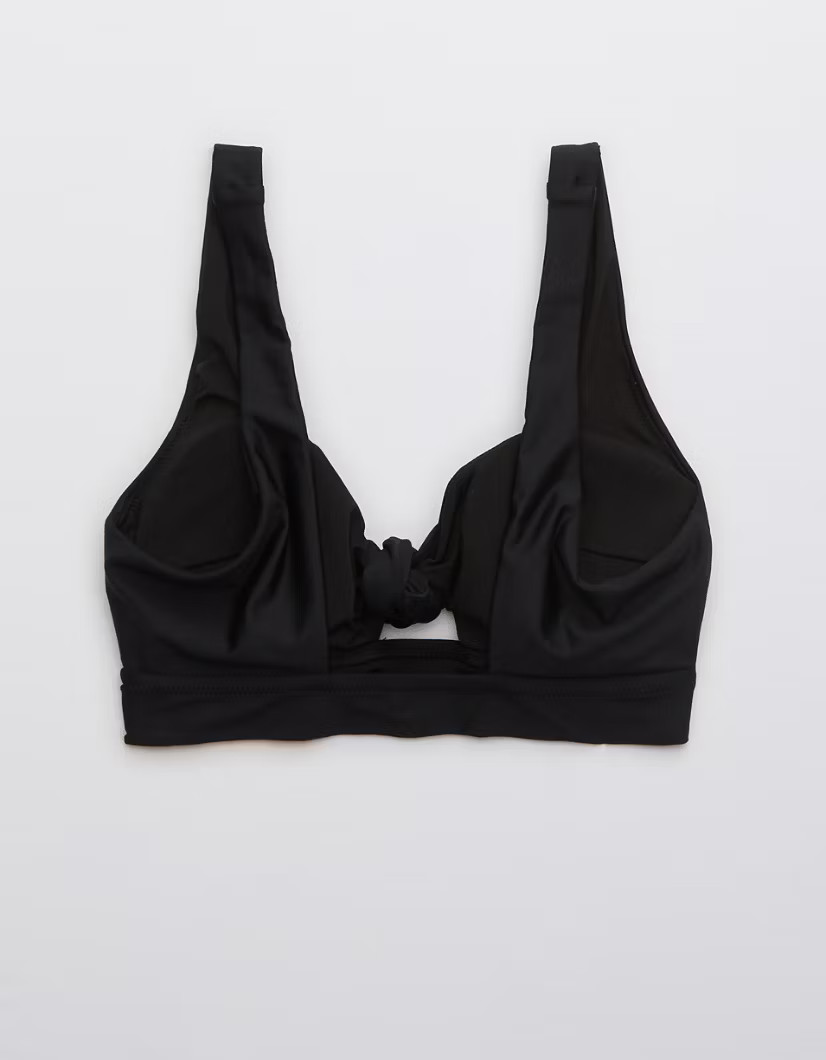 Aerie Tie Banded Wide Strap Scoop Bikini Top | American Eagle Outfitters (US & CA)