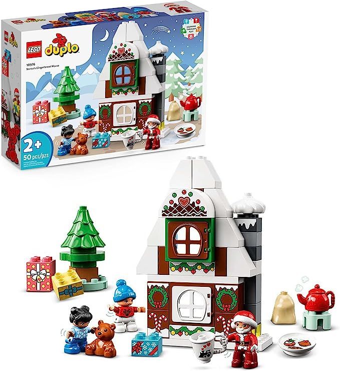 LEGO DUPLO Town Santa's Gingerbread House 10976 Building Toy Set for Kids, Toddler Boys and Girls... | Amazon (US)