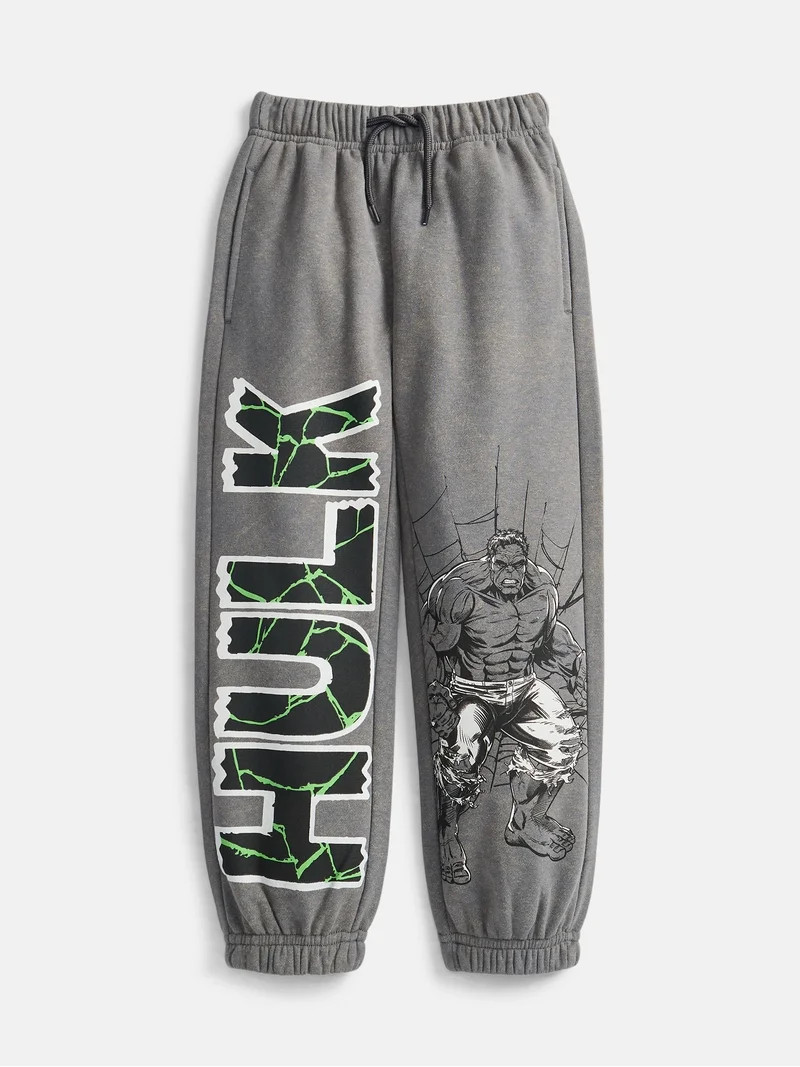 Wonder Nation Boys' Hulk Graphic Jogger Pants, Sizes 4-18 | Walmart (US)