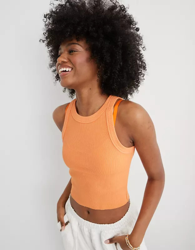 Aerie Free Spirit Ribbed Tank Top | Aerie
