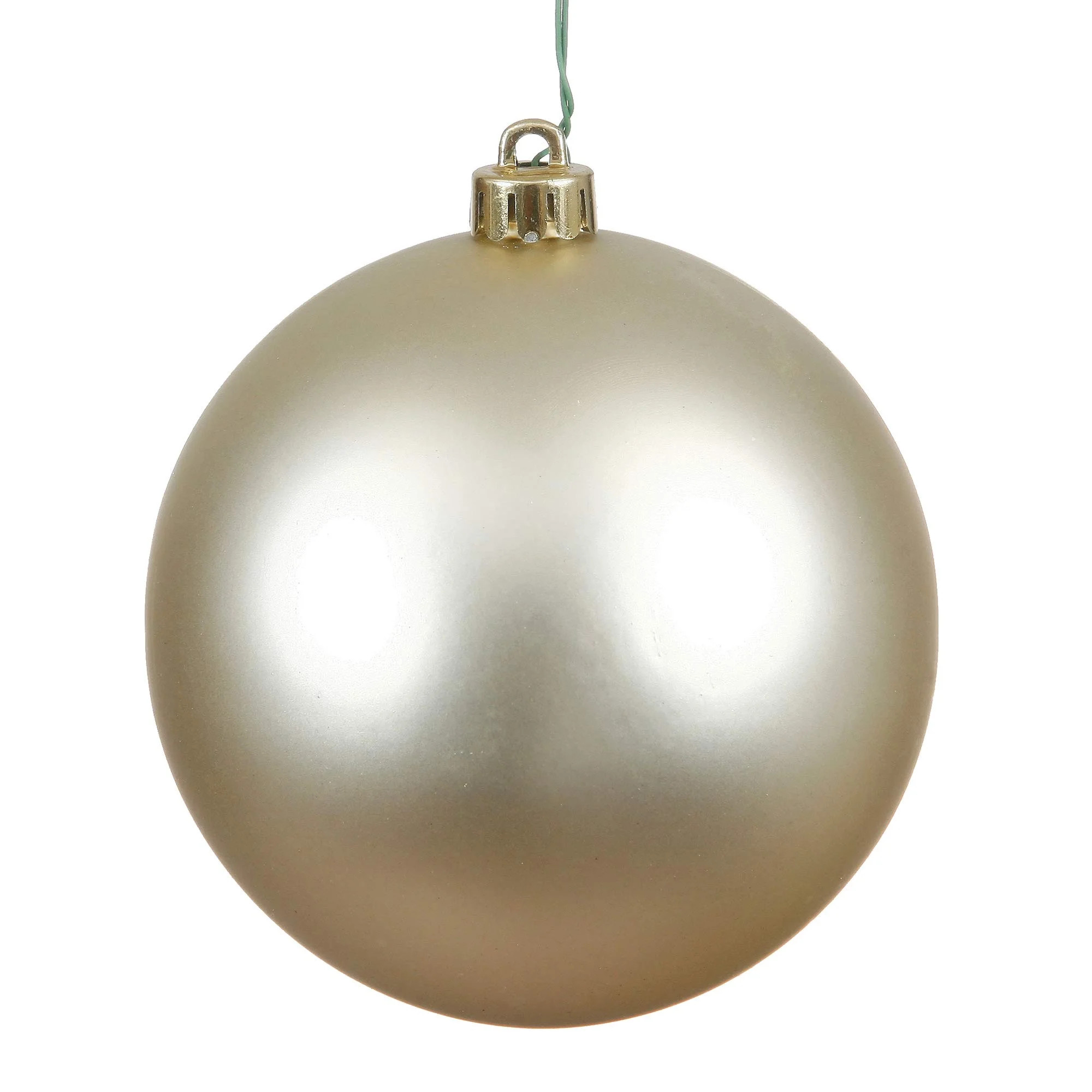 Vickerman 6" Champagne Matte Ball Ornament, 4 per Bag | Walmart (US)