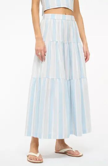 Sea Stripe Tiered Maxi Skirt | Nordstrom