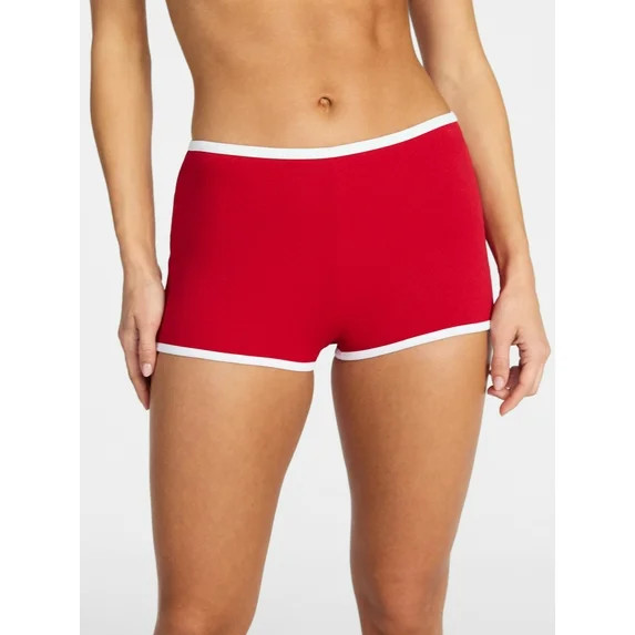 Time and Tru Women's and Women's Plus Size High Waist Swim Boyshorts, Sizes XS-3X | Walmart (US)