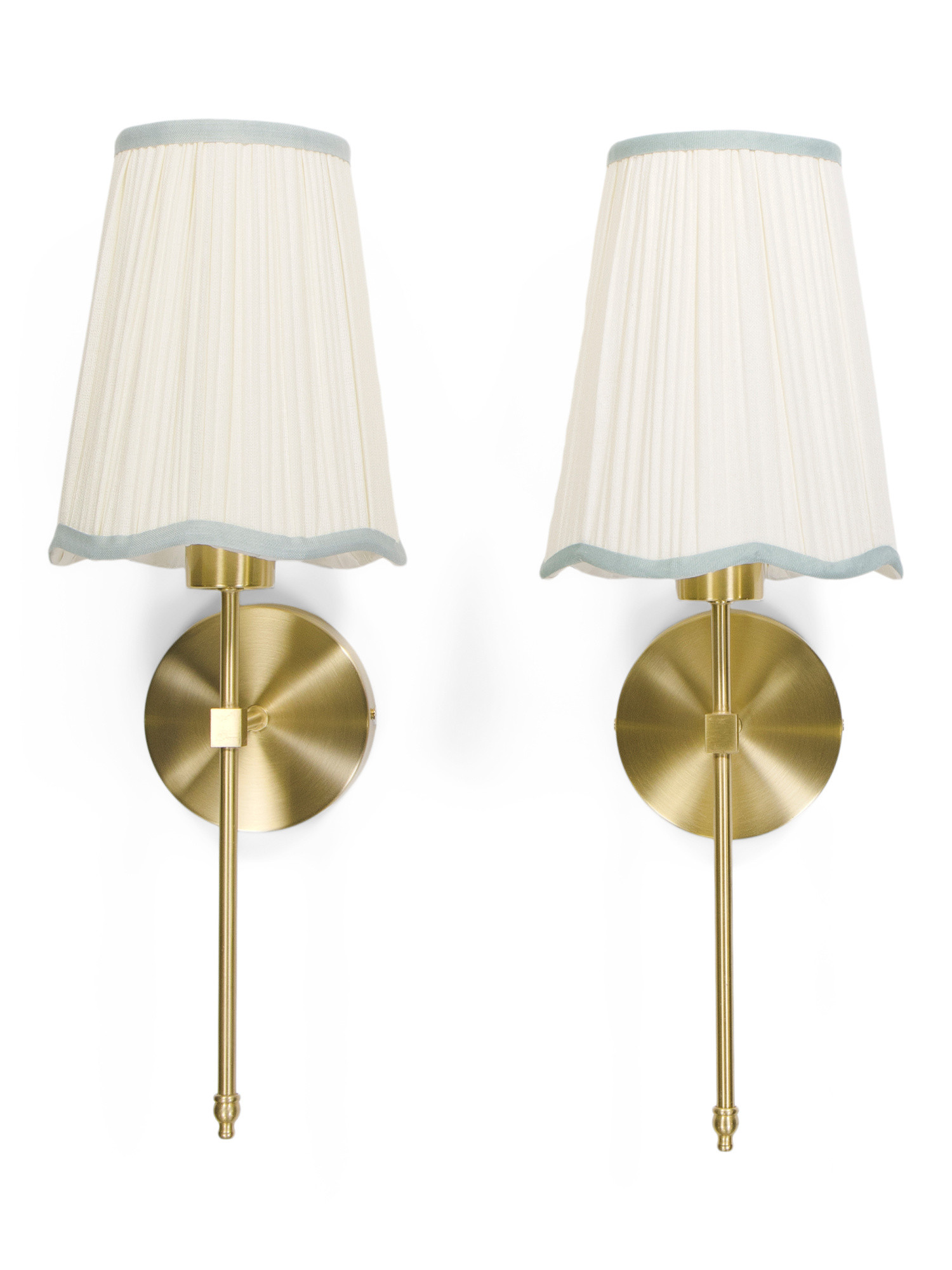 2pk 20in Cordless Pleated Shade Metal Wall Sconces | TJ Maxx