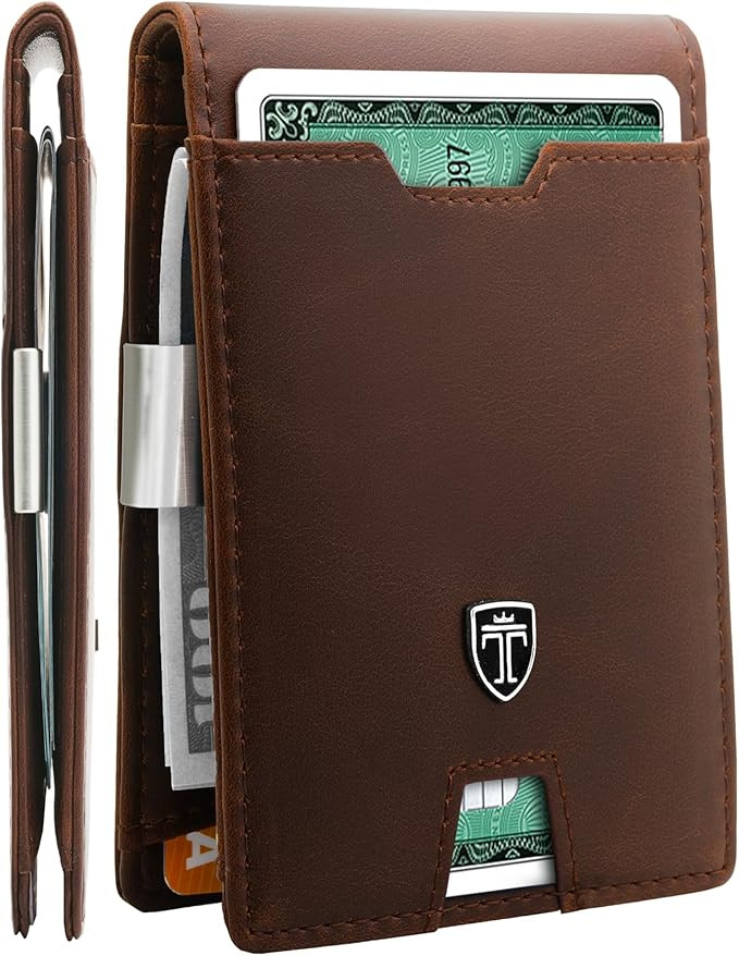 TRAVANDO Mens Slim Wallet with Money Clip AUSTIN RFID Blocking Bifold Credit Card Holder for Men ... | Amazon (US)
