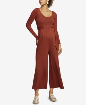 A Pea In The Pod Maternity Wide-Leg Jumpsuit | Macys (US)