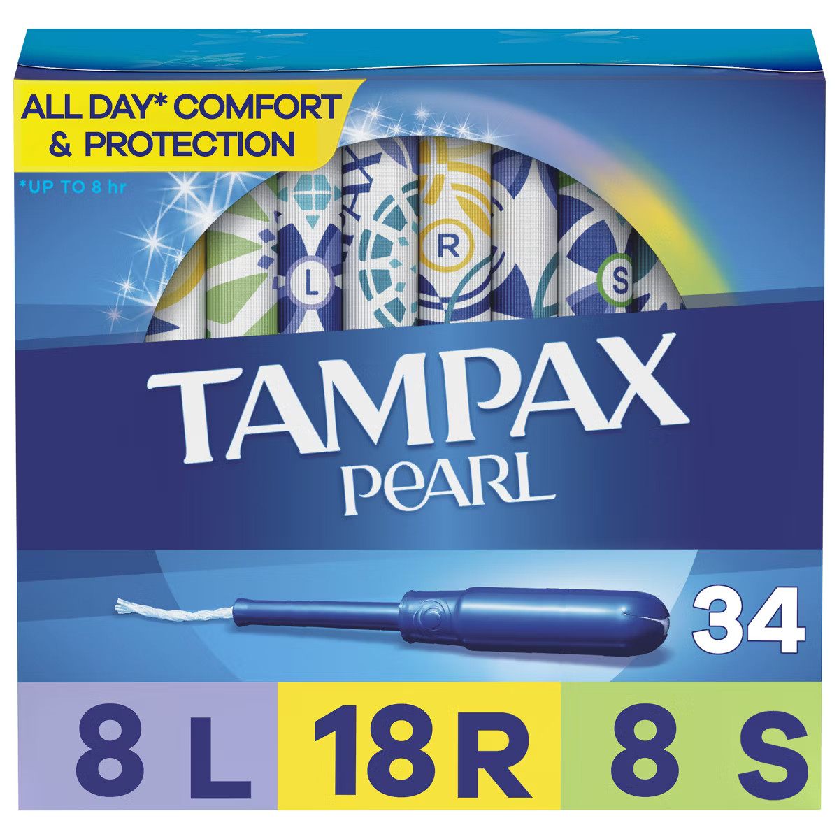 Tampax Pearl Tampons Trio Pack with Plastic Applicator and LeakGuard Braid - Light/Regular/Super ... | Target