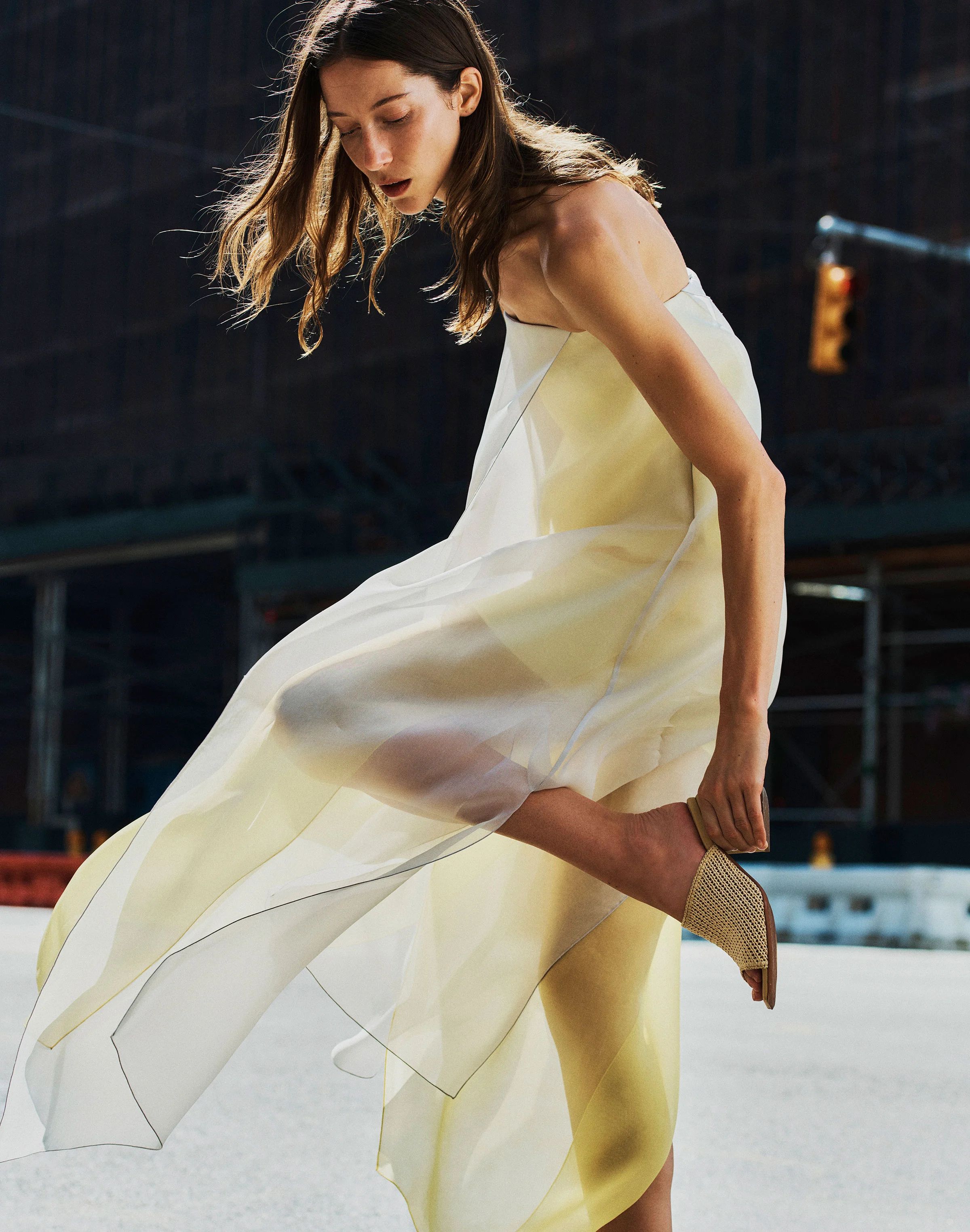 Silk Organza Overlay Strapless Gown | Lafayette 148 NY