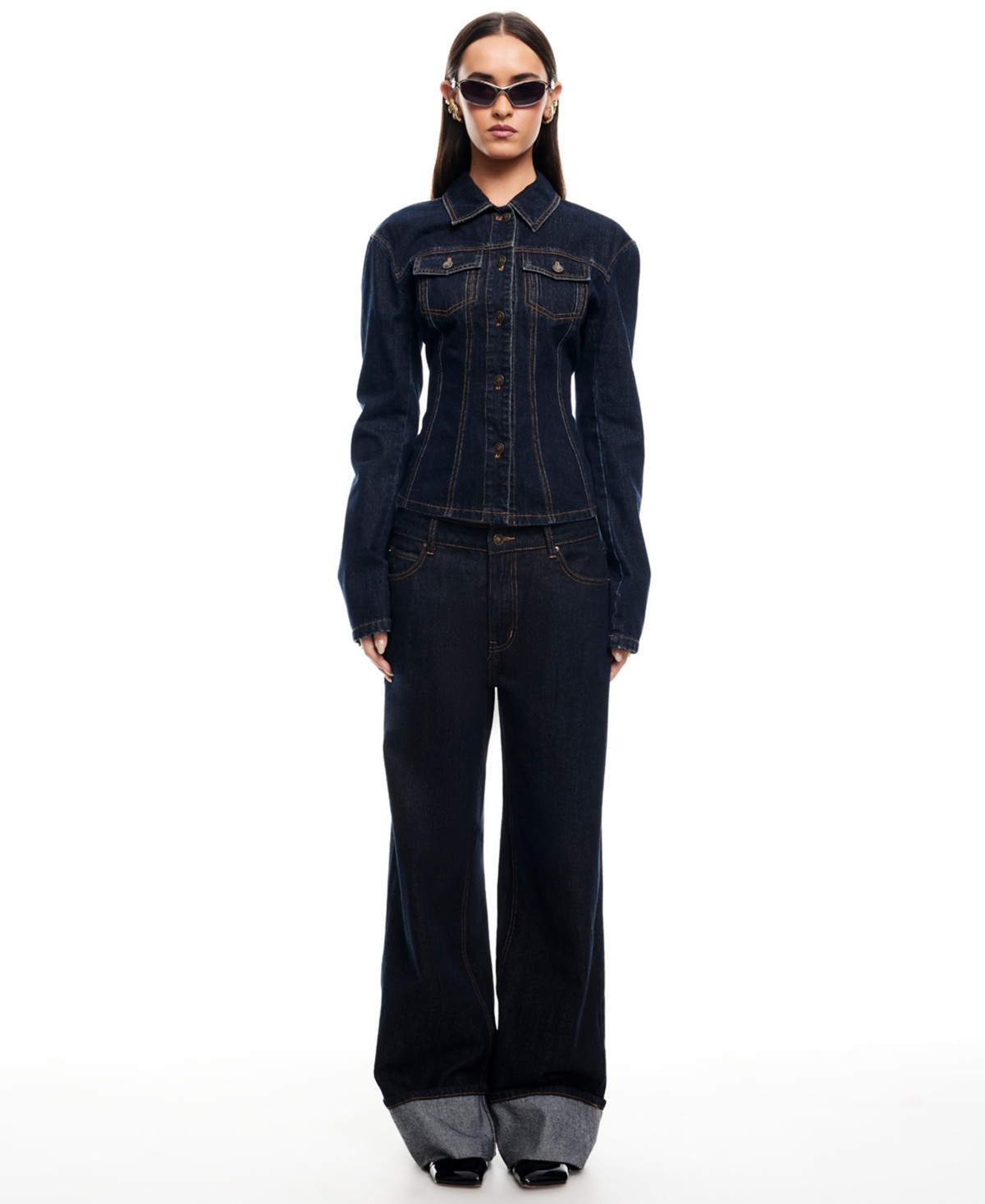 Lioness Women's Rider Denim Jacket - Dark Denim | Macy's