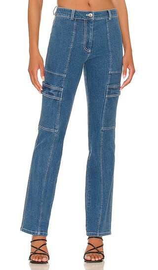 Chiara Pants in Dark Blue | Revolve Clothing (Global)