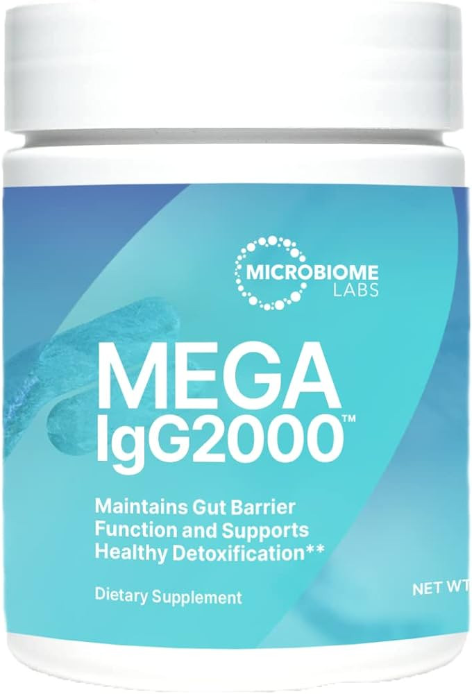 Microbiome Labs Mega IgG2000 Gut Health Powder for Women, Men & Kids 2+ - IgG Immunoglobulin Supp... | Amazon (US)
