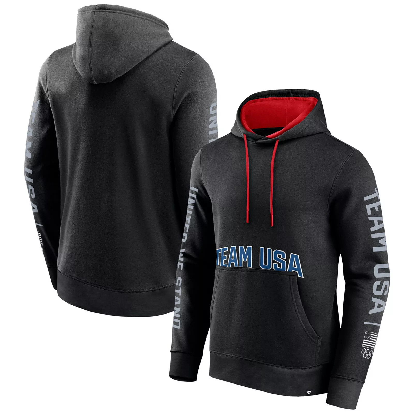 Men's Fanatics Black Team USA Gold Fleece Pullover Hoodie, Size: Medium, Usa Black | Kohl's