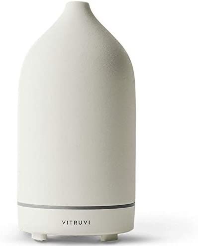 Vitruvi Stone Diffuser, Ceramic Ultrasonic Essential Oil Diffuser for Aromatherapy | Amazon (US)