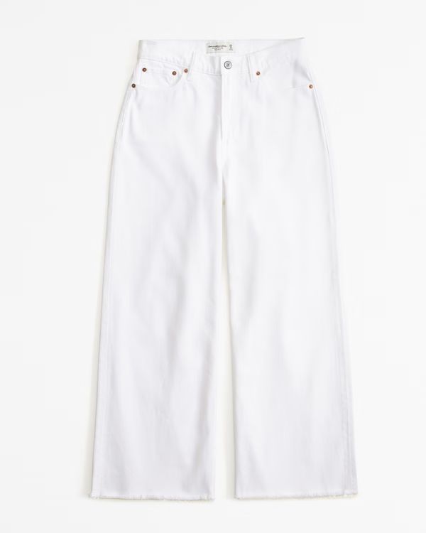 Women's Curve Love High Rise Cropped Wide Leg Jean | Women's New Arrivals | Abercrombie.com | Abercrombie & Fitch (US)