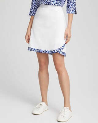 Women's Printed Hem Tennis Skirt in Blue | Chico's | Chico's